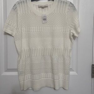 LOFT Women’s White Knit Top